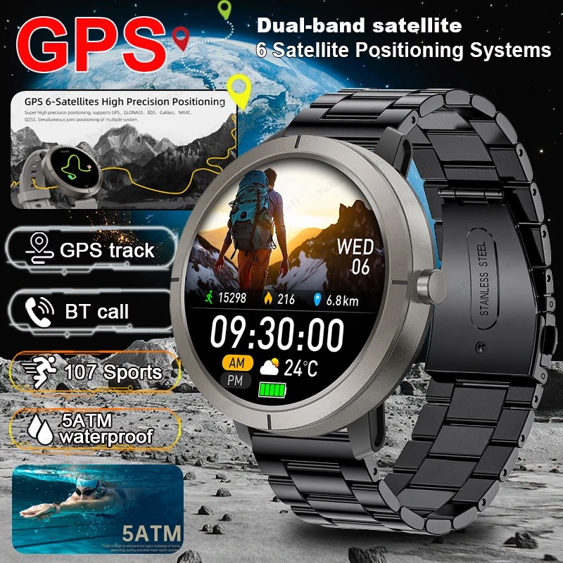 2025 ο Ʈ ð 5ATM  GPS    GNSS ħ   ȭ  Smartwatch  